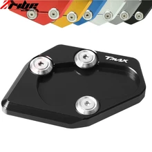Para tmax 530 xp530 peças da motocicleta cnc suporte lateral ampliar kickstand almofada para yamaha tmax 530 xp530 2015 2016