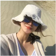 Женская мигающая Рыбацкая шляпа летние маленькие свежие буквы вышивка ведро качество хлопок Простые головные уборы