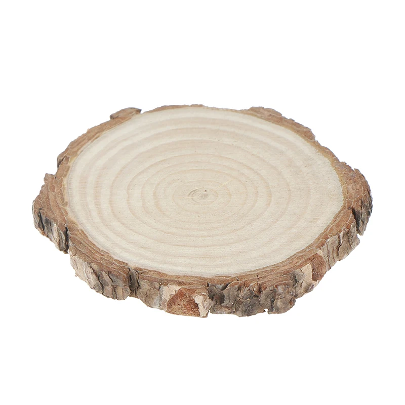 

Natural Round Wooden Slice Cup Mat Coaster Tea Coffee Mug Drinks Holder for DIY Tableware Decor Durable 3 sizes
