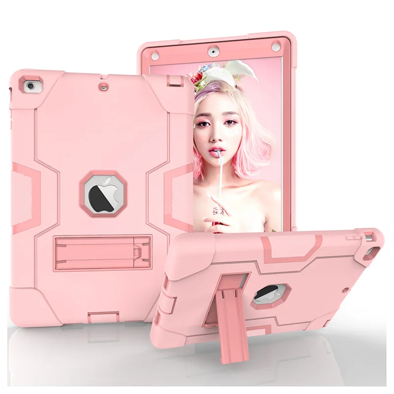 Case For iPad Air 1iPad 5 A1474 A1475 A1476,High-Impact Shockproof 3 Layers Soft Rubber Silicone+Hard PC Protective Cover Shell (30)