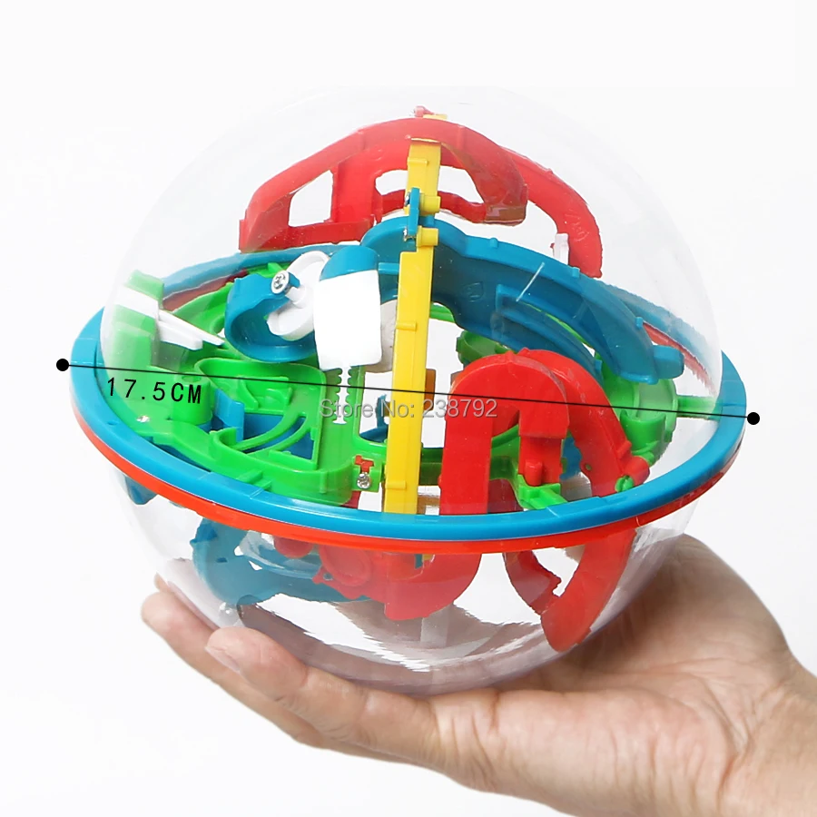 

Intellect Labyrinth Maze Ball, 118 Challenging Barriers, Magic Maze Puzzle Game, Space Training Educational IQ Balance Toys
