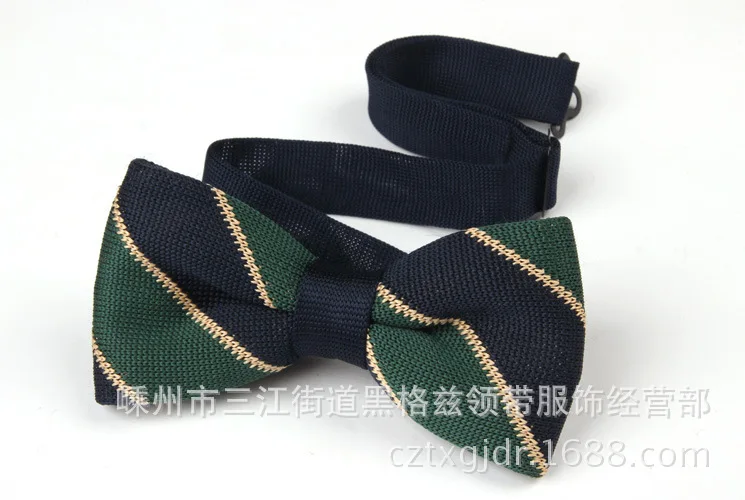 Вязать галстук-бабочка Регулируемый Новый стиль Повседневное Для мужчин Для женщин Бабочка двухслойная галстуки Bowties дизайнер Вязание