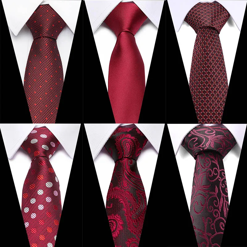 

New fashion Red Paisley Floral tie men 7.5cm Slim Tie Group necktie Wedding Party Necktie For Men Corbatas 0405-A10