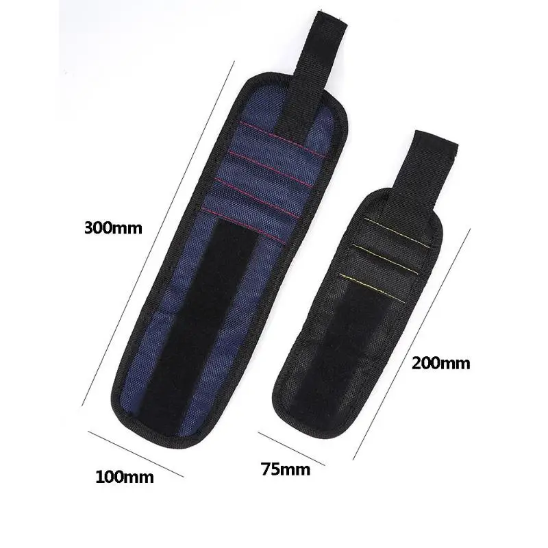 1/2 шт./компл. магнитный браслет на руку сумки для инструментов Оксфорд ткань портативный комплект инструментов сумка шуруповерты держатель для ремонта пояс для инструментов - Цвет: Dark Blue