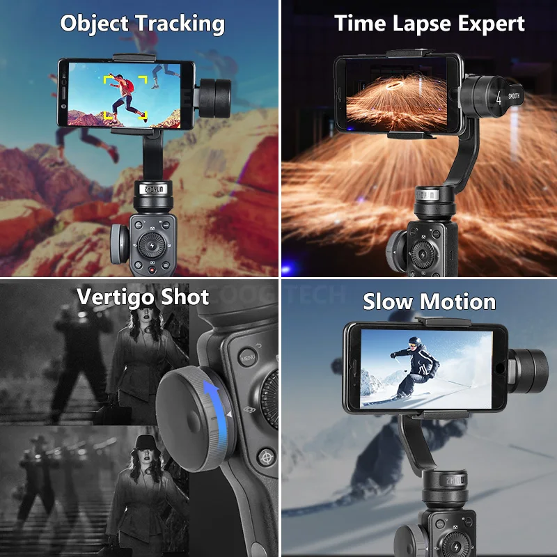 Ручной 3 осевой Бесщеточный Стабилизатор Zhiyun Smooth 4 для iPhone X Xs Samsung gopro hero 7 6 PK DJI Osmo