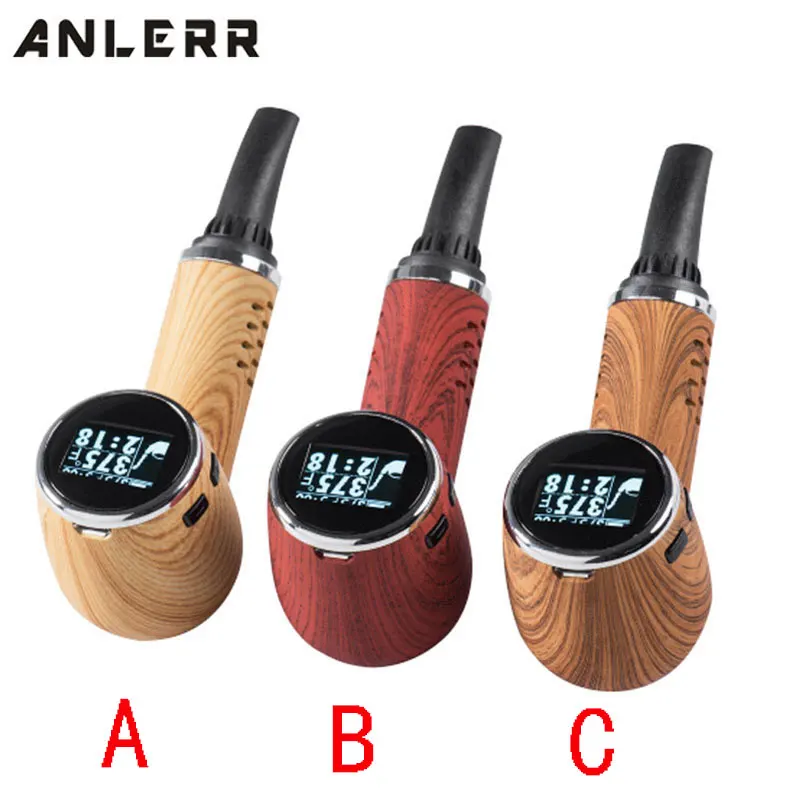 

New shape dry herb vaporizer with isolated airflow tech Pipe Vape kit built-in 1000mah battery LED e cigarettes vape pen