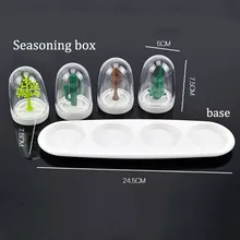 4 шт./компл. банка для специй креативные растения животные бутылка приправы для соли сахара перца шейкер инструменты кухонные принадлежности