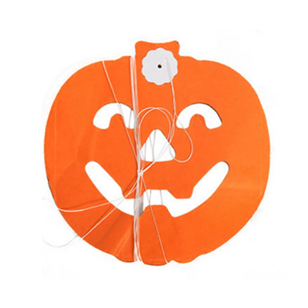 1 строка Хэллоуин Тыква шаблон гирлянда бумажная баннер Happy Halloween Bunting вечерние Y