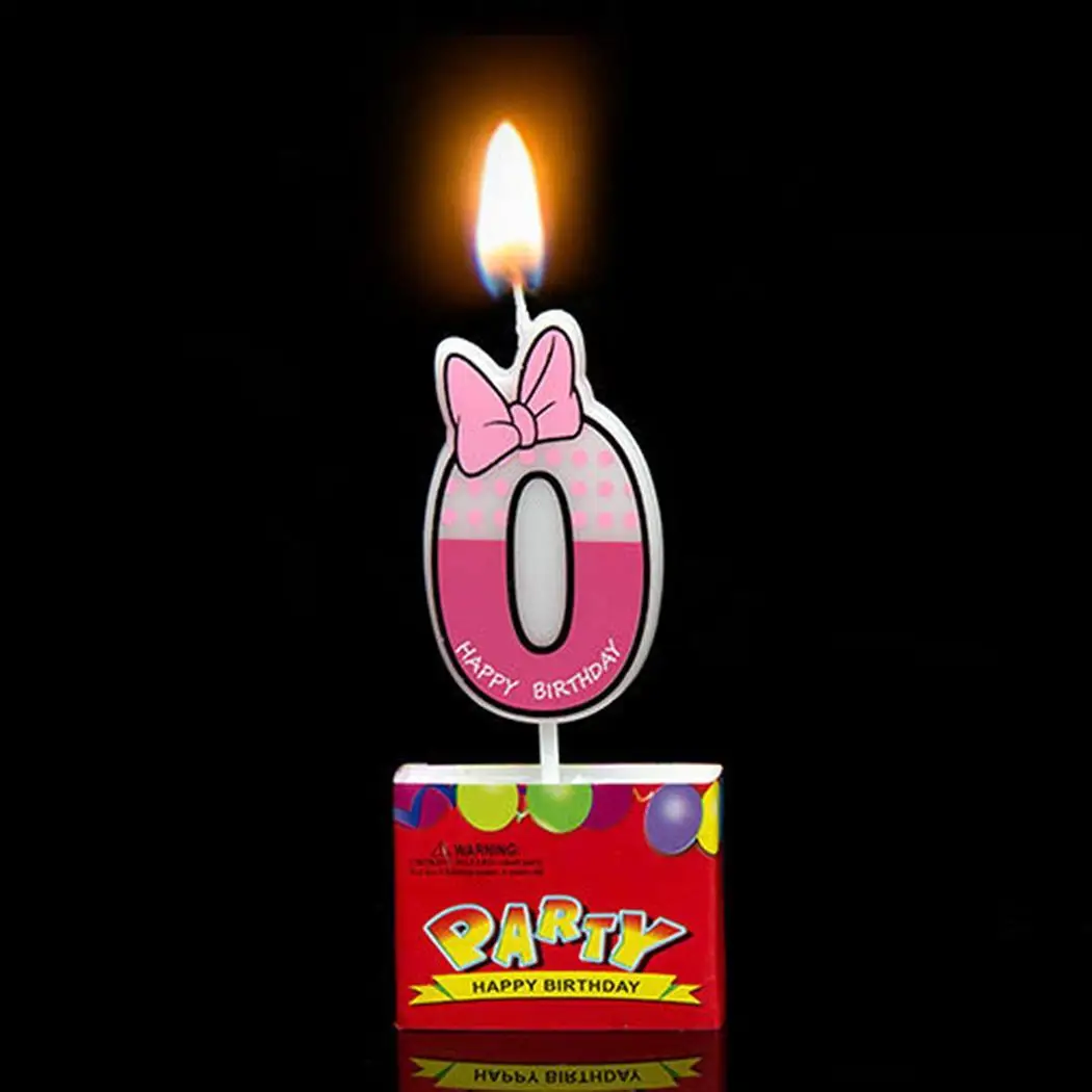 1 шт. 0-9 милый номер Мультфильм комикс свеча детский душ дети день рождения торт украшение цифровые свечи подарок на вечерние - Цвет: White