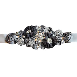 Women Wedding Belts Crystals Robbin Sash for Bride Artificial in Stock