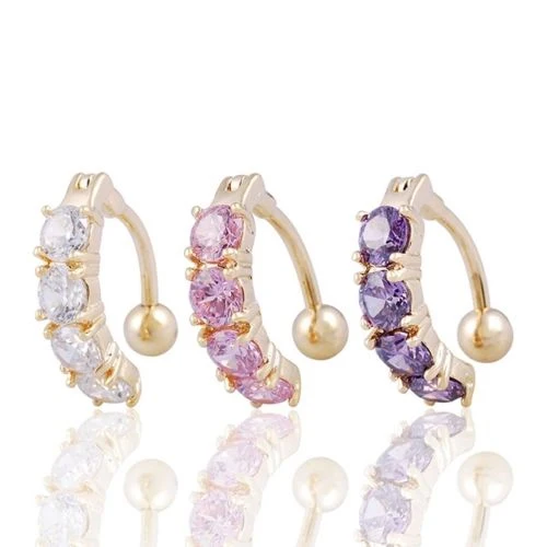 

New Fashion Girl's Crystal Rhinestone Belly Button Dangle Navel Ring Body Piercings 5SDH 6K9U 7F7C 86KS