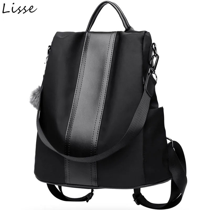 

Lisse Fashion Women Backpacks Anti-theft Korean Style Nylon Material Large Capacity College Bag Casual Shopping Shoulder Bag
