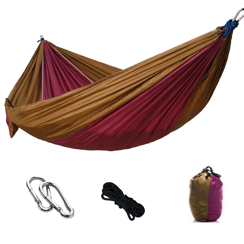 

Ultralight Parachute Single Double Hammock Camping Hunting Hammock Outdoor Picnic Mat Bedroom Dormitory Bed Soft Bed Swing