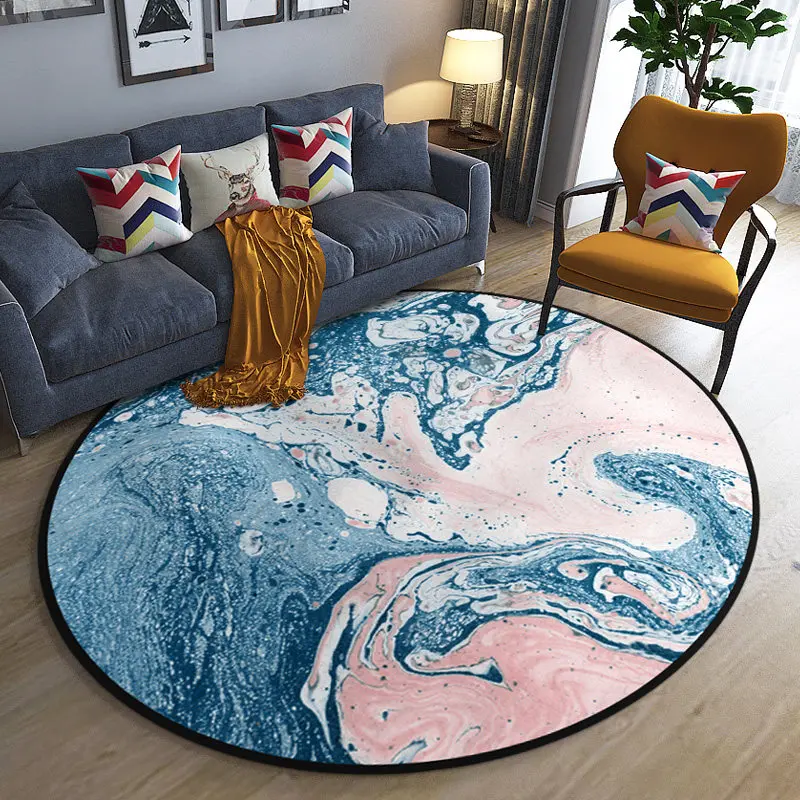

Abstract Quicksand Carpet Round Computer Chair Round Rug Home Entrance/Hallway Doormat Sofa Coffee Table Carpets Home Rugs