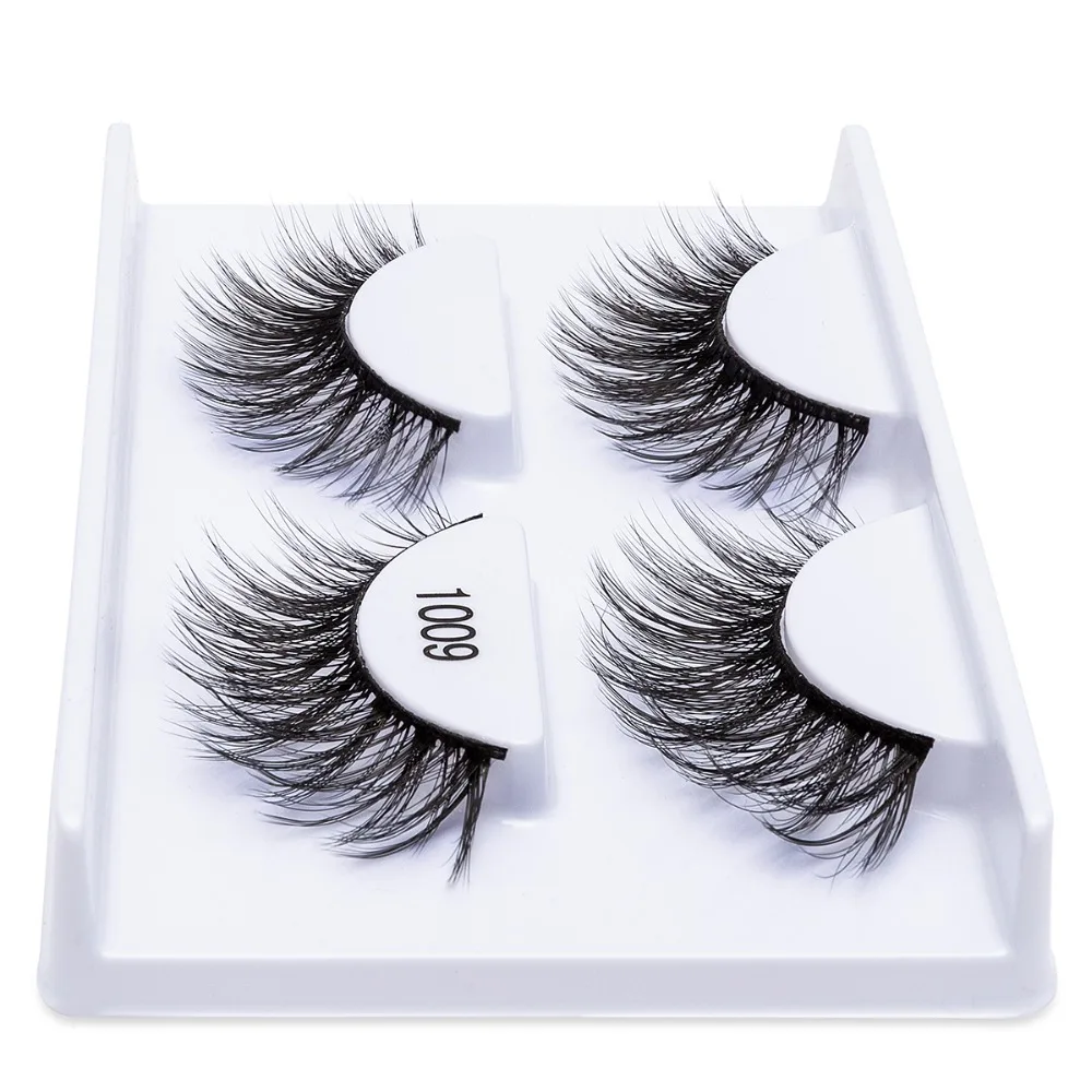 

1/2 Pairs Natural False Eyelashes Fake Lashes Long Makeup 3D Mink Lashes Eyelash Extension Mink Eyelashes For Beauty G0226
