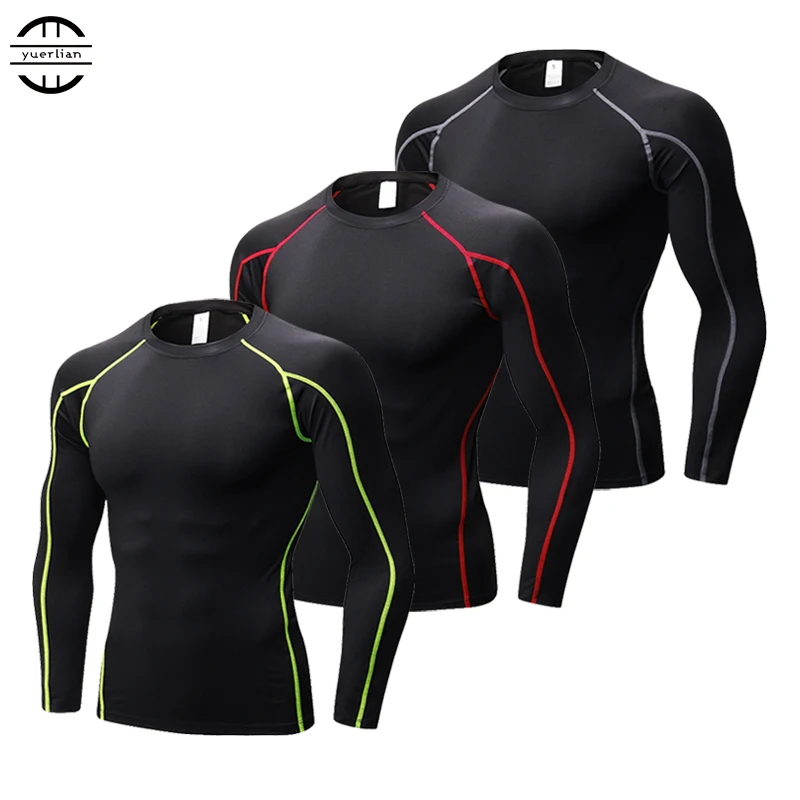 New Quick Dry Compression Shirts Fitness Tights Running T -shirts Gym Sportswear Basketball Men's Shirt Bodybuilding Rashgard цена New Quick Dry Compression Shirts Fitness Tights Running T -shirts Gym Sportswear Basketball Men's Shirt Bodybuilding Rashgard цены онлайн