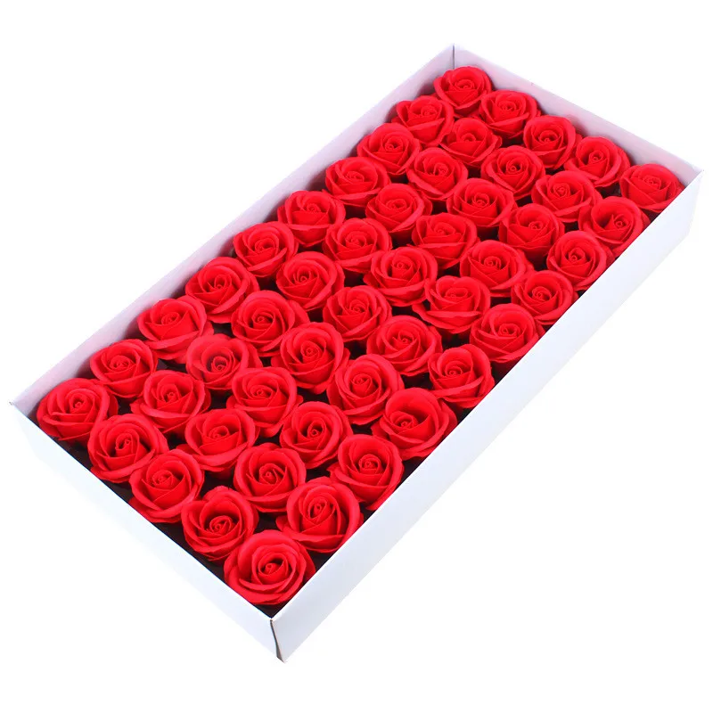 50 шт./лот, мыло, роза, искусственный цветок, свадебная мебель для дома, высокое качество, превосходное мыло, цветочные головки, подарок на день Святого Валентина - Цвет: C11