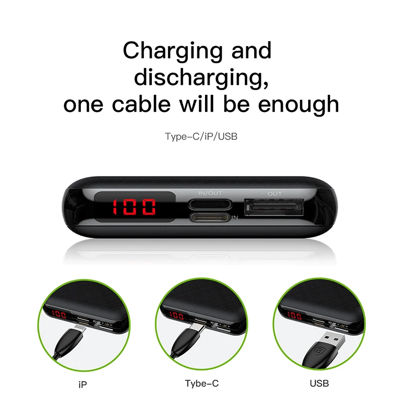 Tanie Baseus Mini 10000mAh banku mocy dla iPhone rodzaj usb C szybkie ładowanie PD Powerbank dla 2019 iPhone 11 Pro Max bateria zewnętrzna