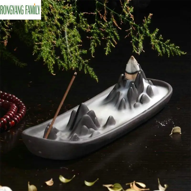 

Purple Clay Little Monk Censer Creative Home Decor Small Buddha Incense Holder Backflow Incense Burner Use Home Office Teahouse