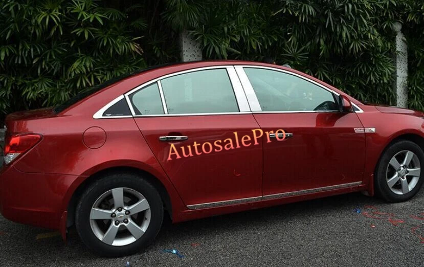 

Steel Top+Bottom+Middle Full Window Frame Sill Trim Cover for CHEVROLET Cruze Sedan 2009-15
