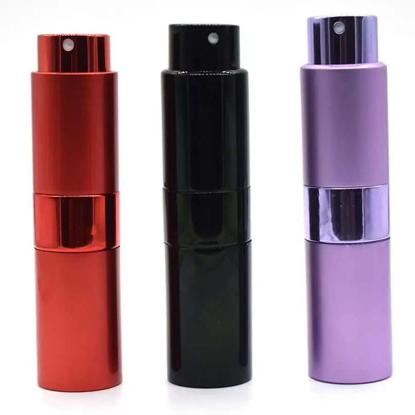15 ml 빈 알루미늄 텔레스코픽 확장 가능한 로타리 향수 스프레이 병 여행 리필 형 분무기 화장품 용기 lx1312
