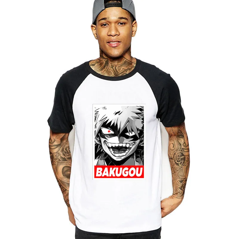 Новинка 2019 года футболка Boku No Hero Academy Мужская с аниме Мой герой Bakugou katsuki Забавные