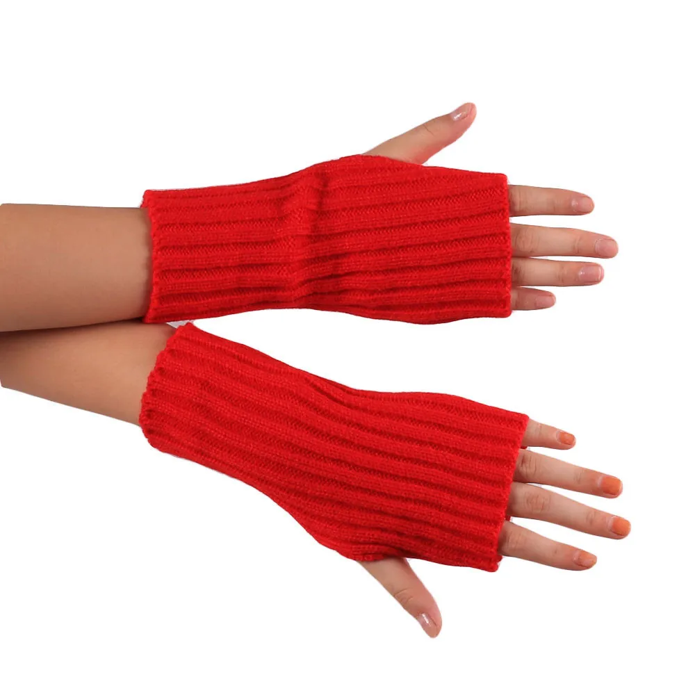 Женские зимние перчатки теплые вязаные без пальцев новинка 2015|winter gloves women|wrist
