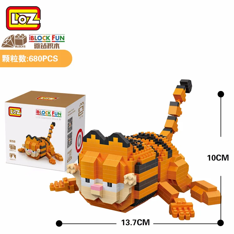 

LOZ Blocs de Diamant Exotique Chat Micro Building Blocks Figures de Bande Dessinee Mini En Plastique Assemblee Jouets Petits