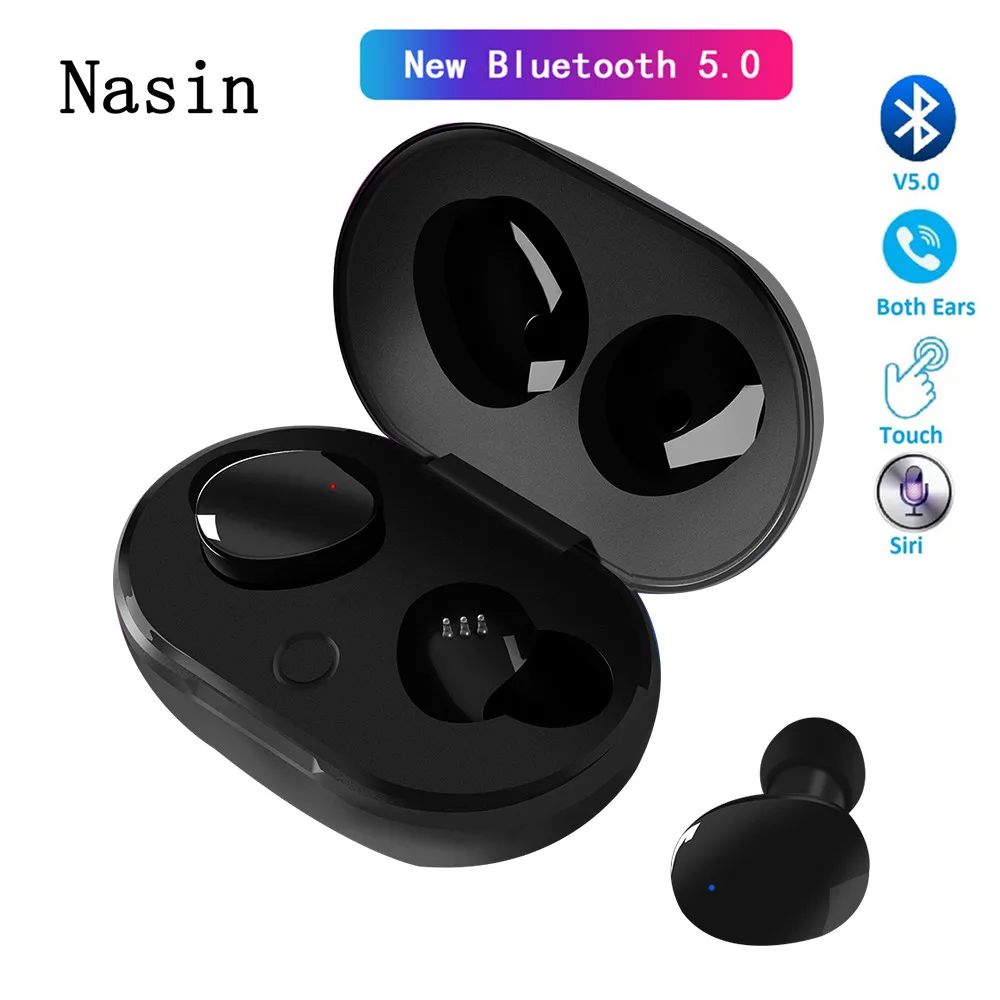 

Nasin 880 Bluetooth 5.0 Earphone True Wireless IPX7 Waterproof Touch Control Stereo Headset with Charging box For xiaomi iphone