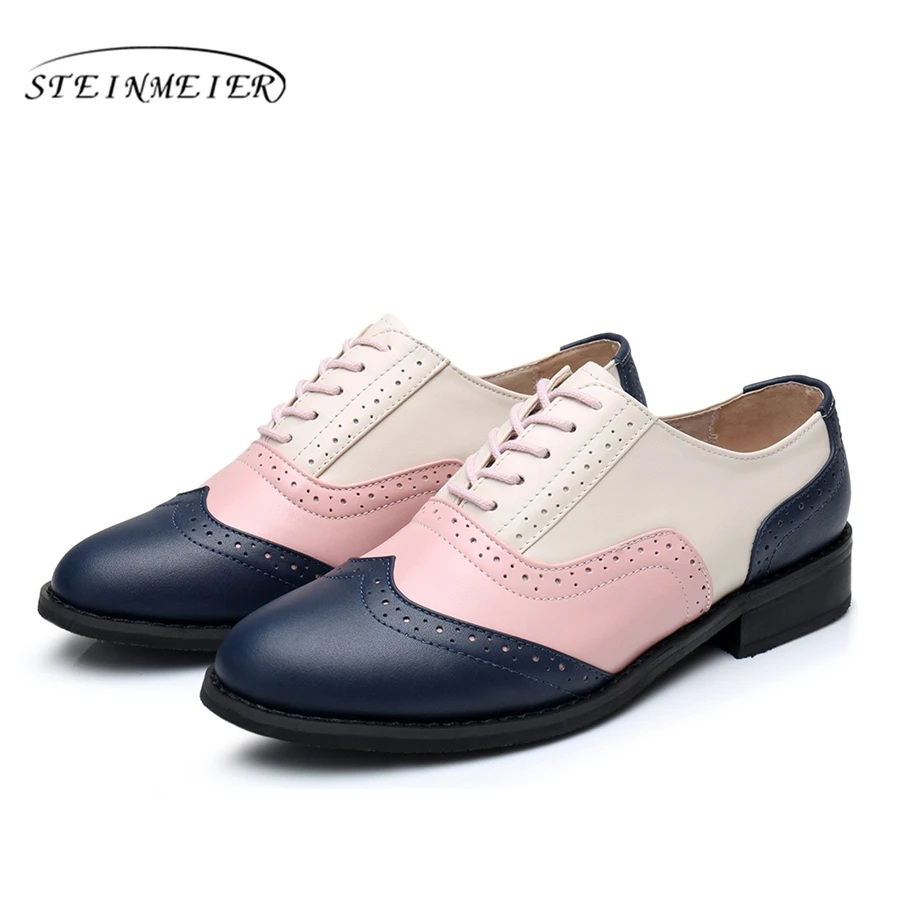Women oxford Spring shoes genuine leather loafers for woman sneakers female oxfords ladies single shoes strap summer