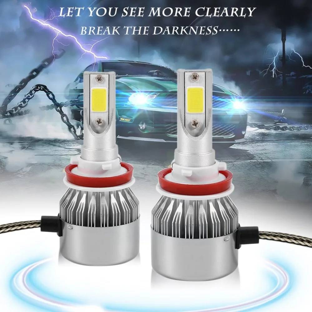 72W 3800LM Super Bright LED Light Headlight Kit Car Bulb Kit 6000K Fog
