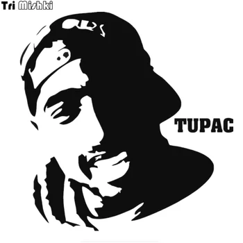 

Tri Mishki HZX460 15.4*15cm Tupac Shakur car sticker funny auto car stickers