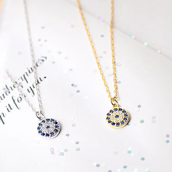 evil eye necklace women 100% 925 Sterling silver nacklace Jewellery Clavicle chain pendant charms gift