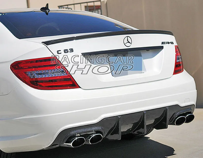 REAL CARBON FIBER REAR WING TRUNK SPOILER for MERCEDES BENZ W204 C-CLASS COUPE 2011-2013