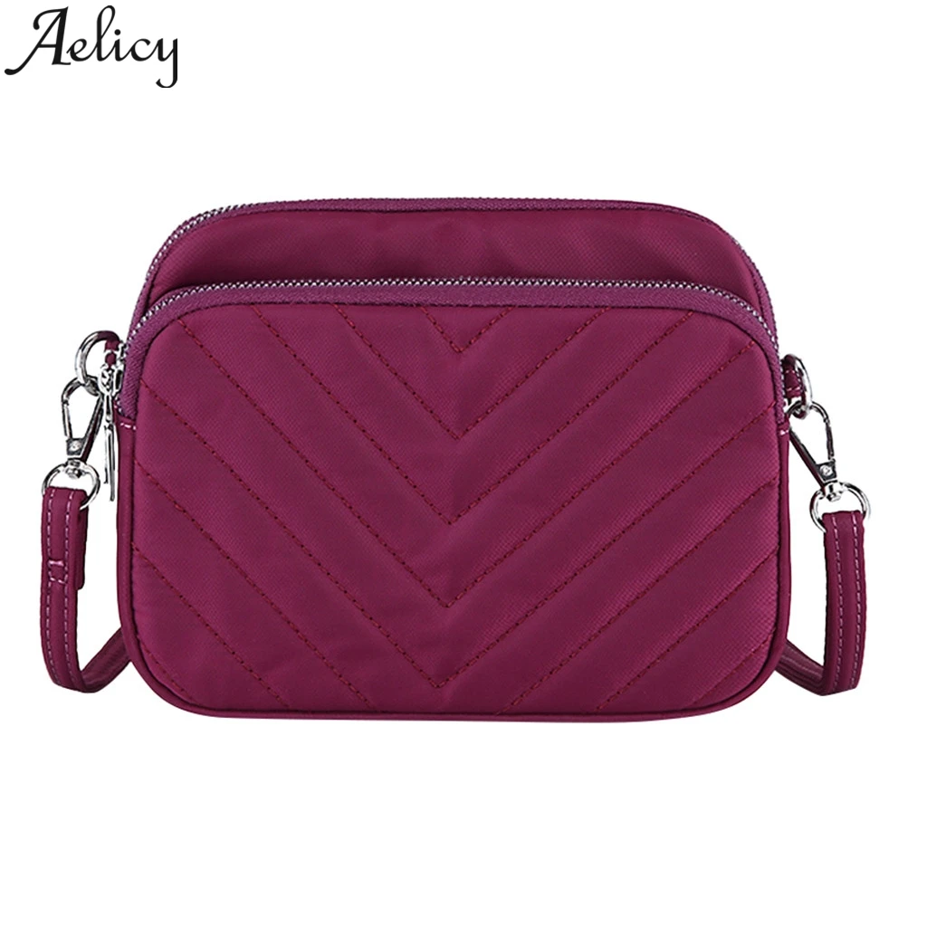Aelicy الأزياء عالية الجودة الأزياء النايلون السيدات حقائب كتف حقيبة صغيرة للنساء حقيبة ساع Crossbody حقيبة يد