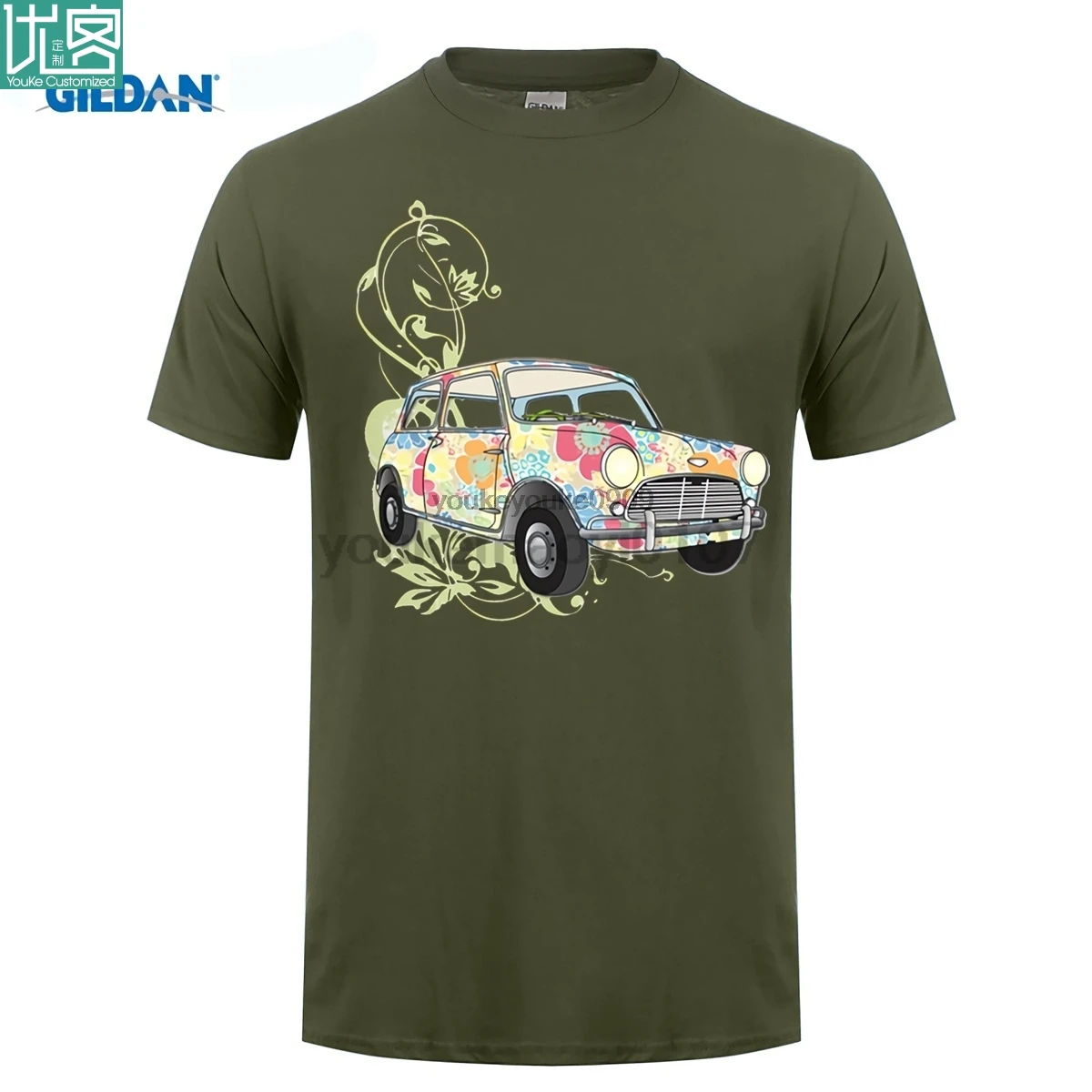 

austin mini printed tshirt men's Summer Style austin mini Cooper Austin Classic Car T Shirt Short Sleeve Tee