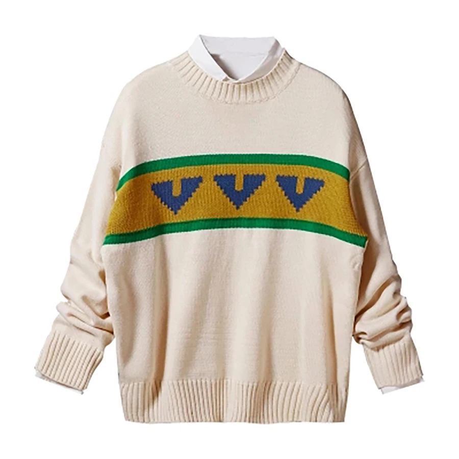 

New Autumn And Winter Fashion Printing Long-Sleeved Sweater Men Pullover Turtleneck Korean Style Heren Truien Men Clothing MY20