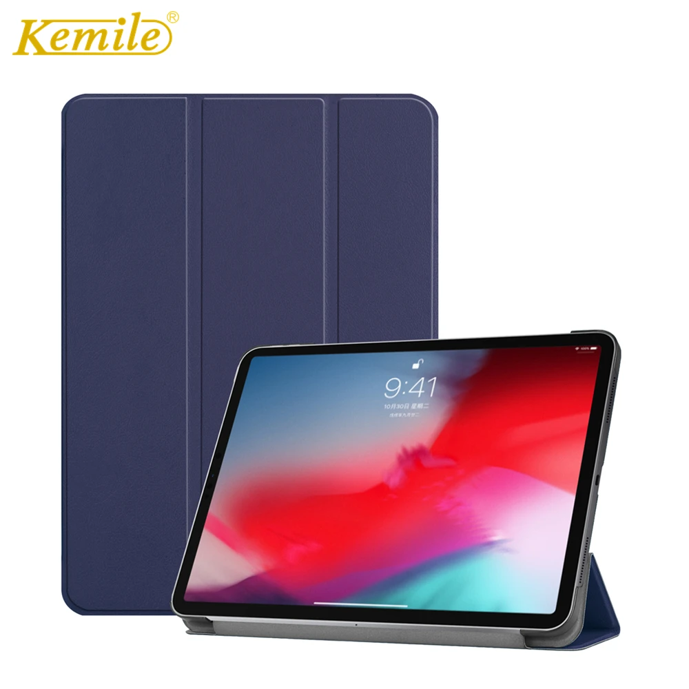 Чехол для нового IPad Pro 12,9 дюйма 2018, Kemile Ultra Slim Автоматическое выключение режима Бизнес Стенд Обложка для iPad Pro 12,9 дюйма 2018 tablet