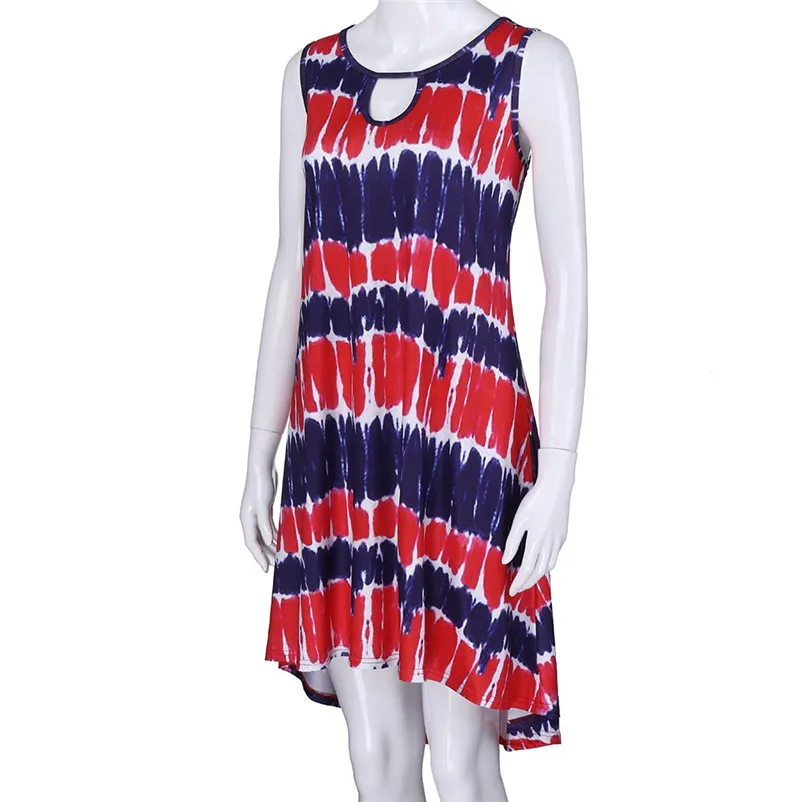 HOT sell Dress summer beach dress Loose Women's Casual Sleeveless Print Spin Me Round Floral Tank Shift Midi Dress robe J07#N (11)