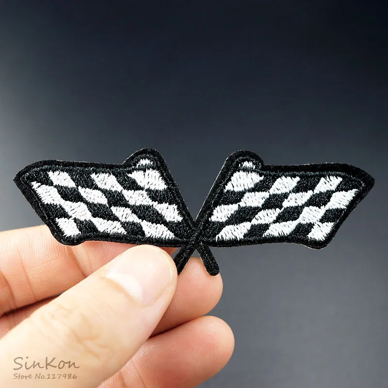 

Flag (Size:2.8X8.2cm) DIY Iron On Patch Embroidered Applique Sewing LabelClothes Stickers Apparel Accessories Badge