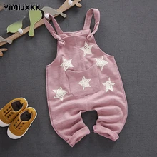 M&F Fashion Baby Overalls Autumn Spring Infant Pants Cute Star Boy Girl Suspender Trousers Children Cotton Pant Newborn Overalls