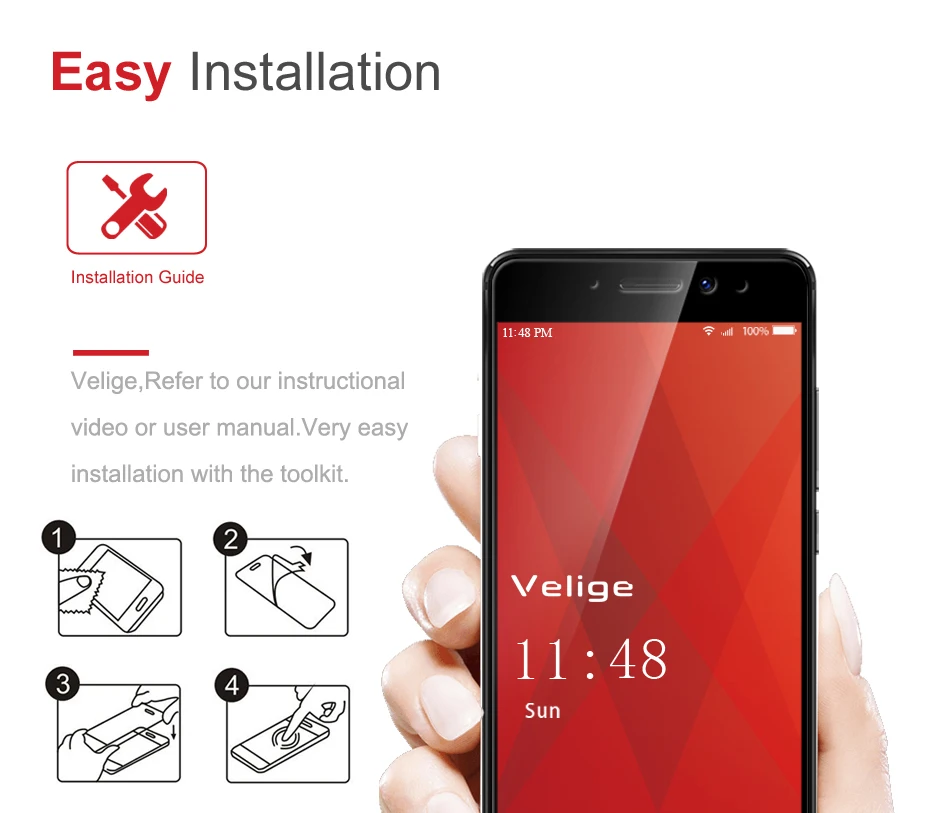 Velige Full Cover Tempered Glass For Meizu Pro 7 Plus Pro7 Plus Pro 7Plus Screen Protector Real 9H Hardness Protective Glass (2)