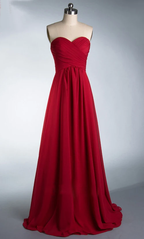 

Cheap Fashion 2021 New Style Sweetheart Beading Chiffon A-Line Bridesmaid Dresses Sheath Sleeveless Custom Made Free shipping