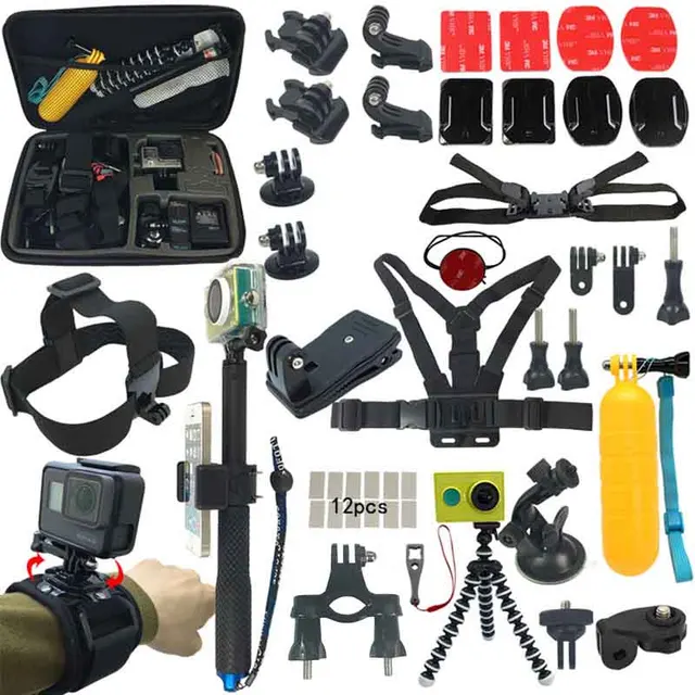 Action Camera Accessories Set/Kit for GoPro hero 7 6 5 4 Session SJCAM