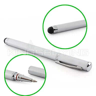 Touchscreen Writing Stylus with Ball Pen for iPad iPhone Playbook Xoom and P1000 (Silver) # 1322090 | Мобильные телефоны и