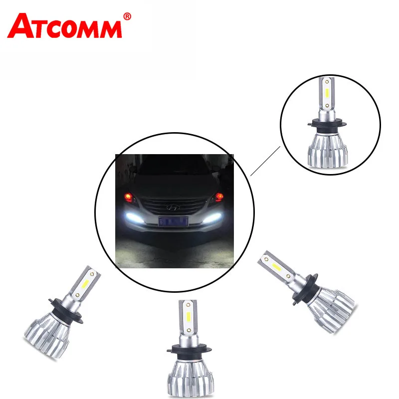 Светодиодная лампа ATcomm h7 12 В h3 светодиодная h11 hb4 h8 h1 h4 h9 9005/hb3 9006 hb2 9003