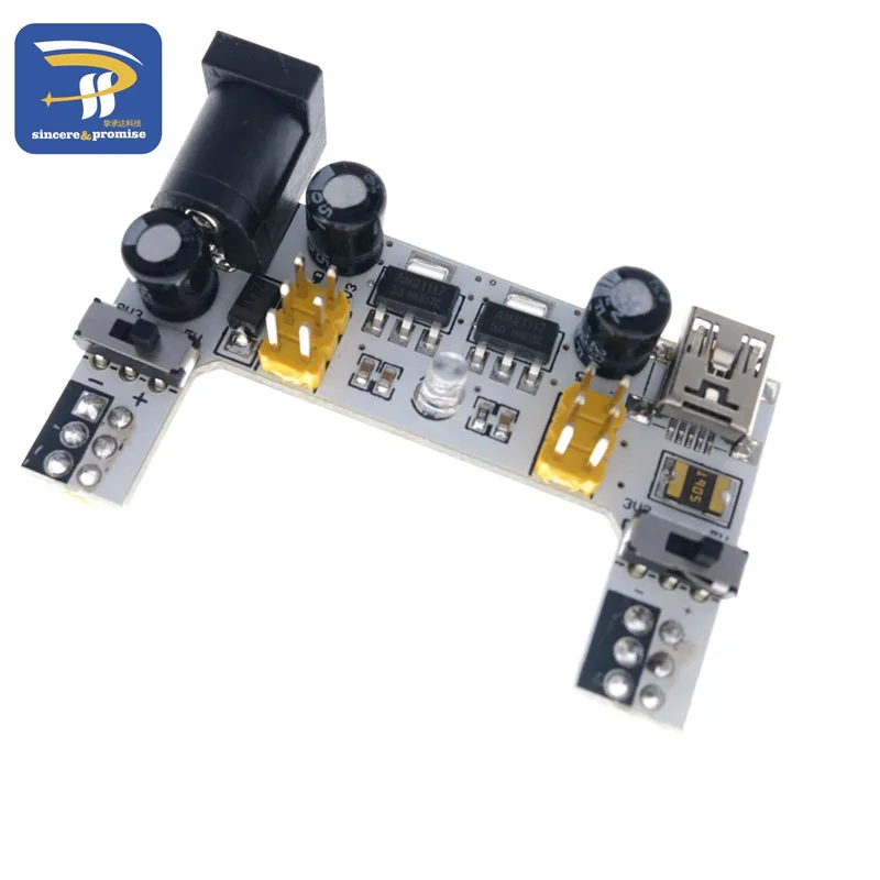 MB102 Мини Micro USB интерфейс макет модуль питания MB-102 модуль для Arduino DIY Kit Белый DC 7-12 В 2 канала доска