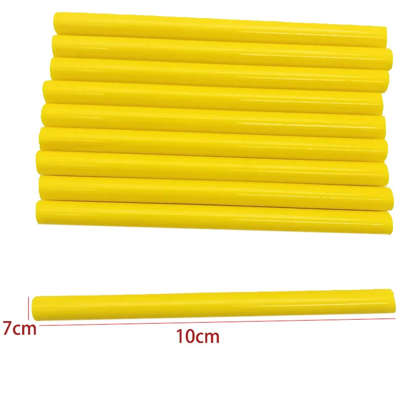 10 Pcs Yellow Color 7MM Hot Melt Glue Sticks For Electric Glue Gun