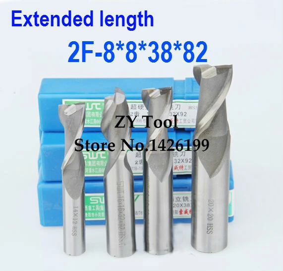 

10pcs /set 8.0mm 2 Flute HSS & Extended Aluminium End Mill Cutter CNC Bit Milling Machinery tools Cutting tools.Lathe Tool