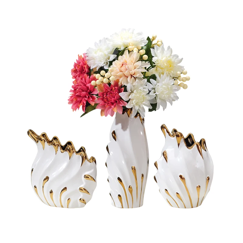 

Modern ceramic vase art figurines home decor crafts room decorations flower vase porcelain ornaments interior soft furnishings